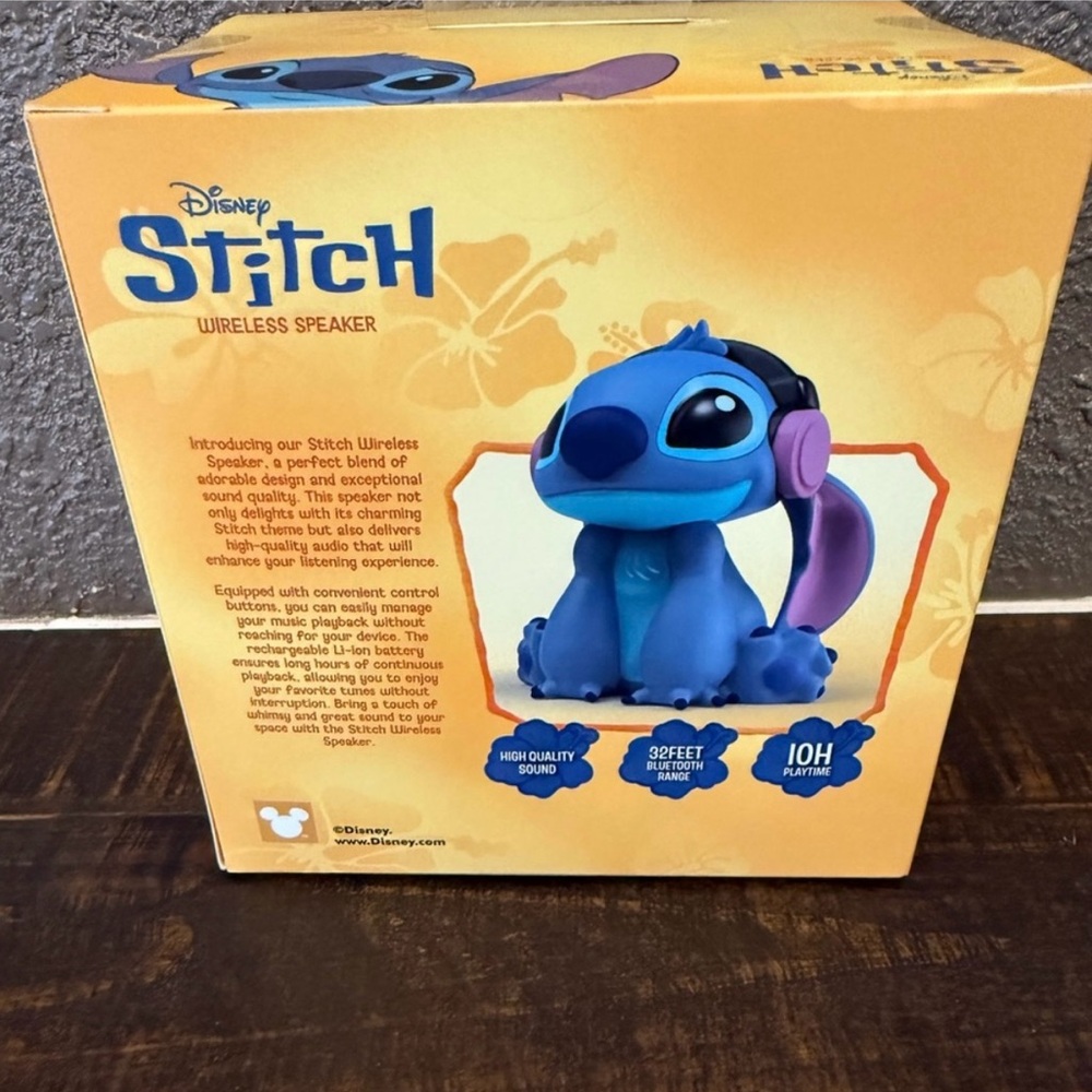 NEW IN BOX- Disney Stitch Bluetooth Wireless Speaker- blue - Picture 2 of 5